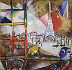 Marc Chagall Paris Through the Window painting